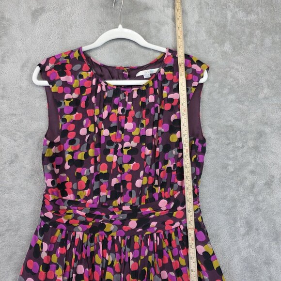 Boden Dress Womens 8L Multicolor Polka Dot Fit & Flare Sleeveless Knee Length - Picture 9 of 10